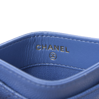 Chanel Caviar Quilted Card Holder Blue 8 of 11