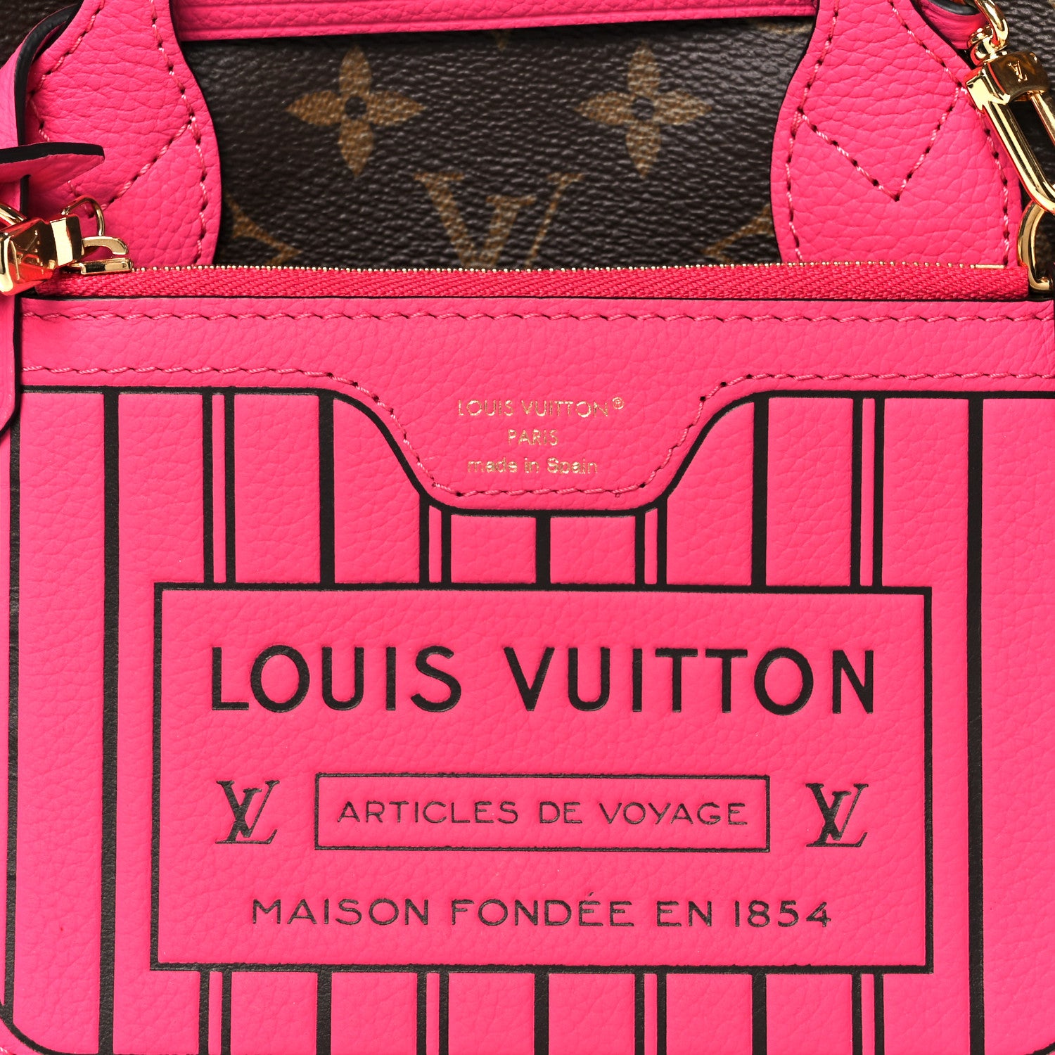 Louis Vuitton Monogram Neverfull Inside Out Bandouliere BB Rose Pondichery 7 of 10