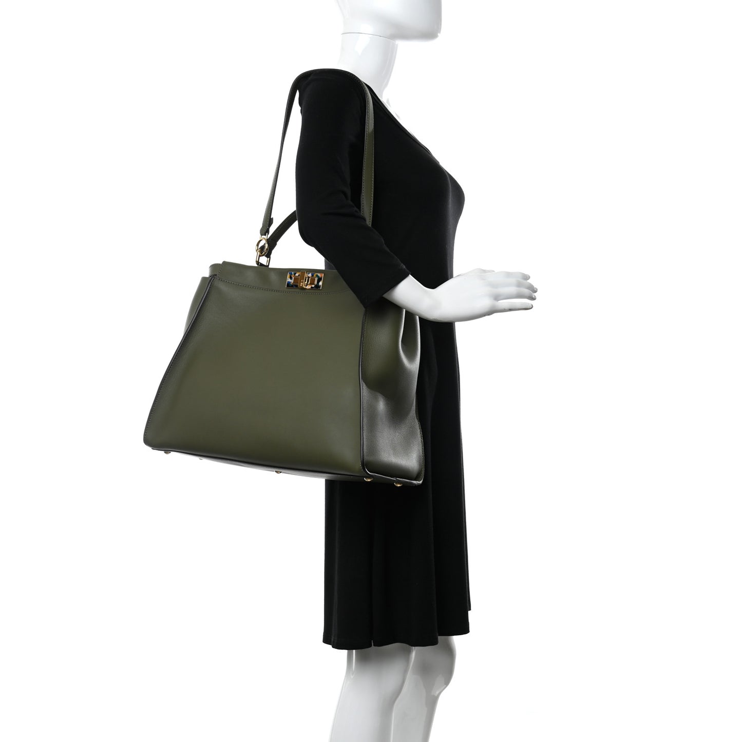 Vitello Seta Plexiglass Granite Large Peekaboo Iconic Satchel Equatore