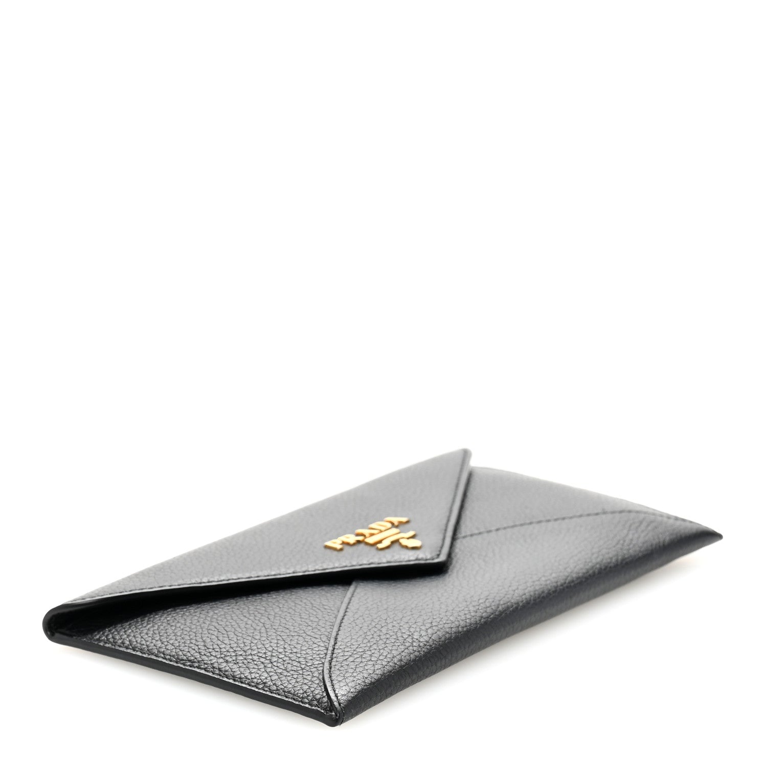 Prada Vitello Grain Envelope Wallet Black 4 of 12