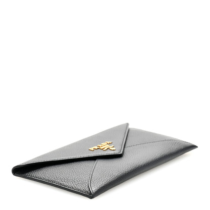 Prada Vitello Grain Envelope Wallet Black 4 of 12