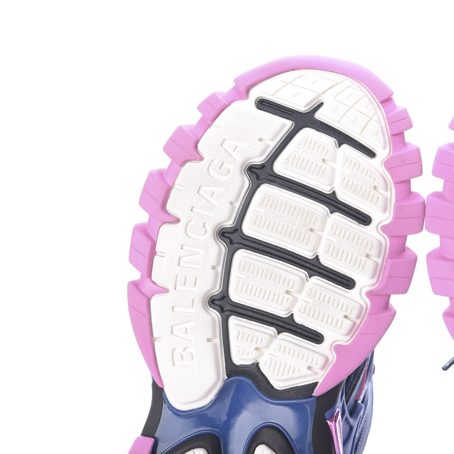 Rubber Mesh Bi-Color Womens Track.2 Open Sneakers 38 Blue Pink