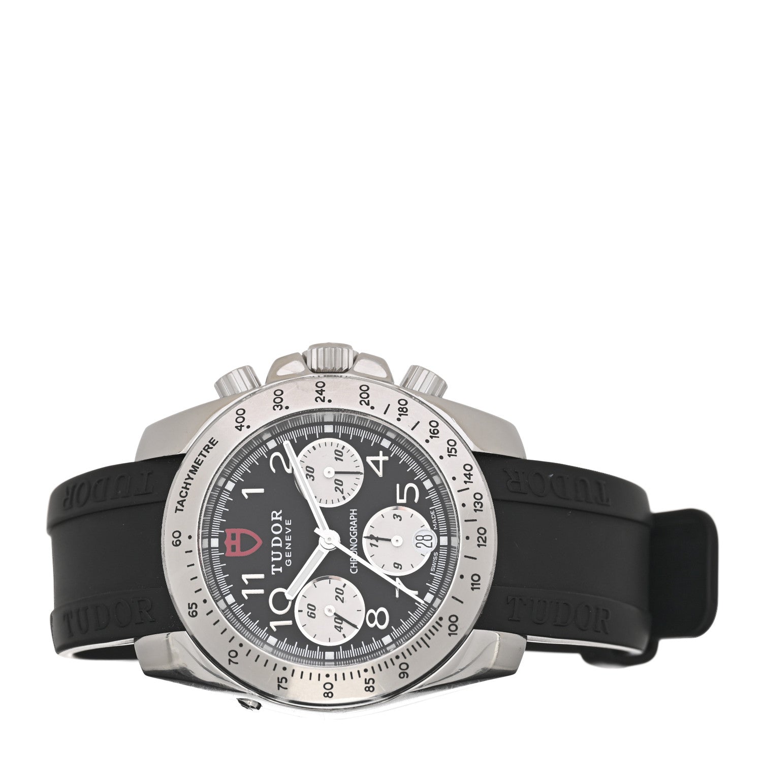 TUDOR Stainless Steel Rubber 41mm Sports Chronograph Automatic Watch Black 20300 2 of 4