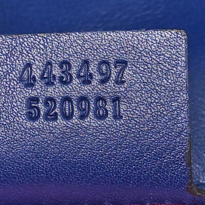 Gucci Velvet Matelasse Small GG Marmont Shoulder Bag Cobalt Blue 7 of 10