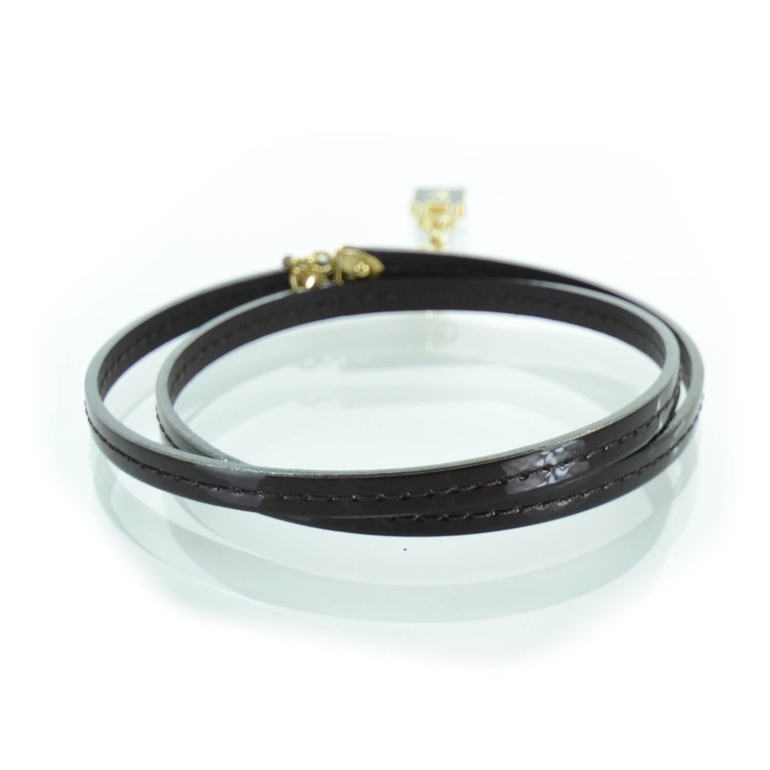 Louis Vuitton Patent Commit Wrap Bracelet Amarante 2 of 3