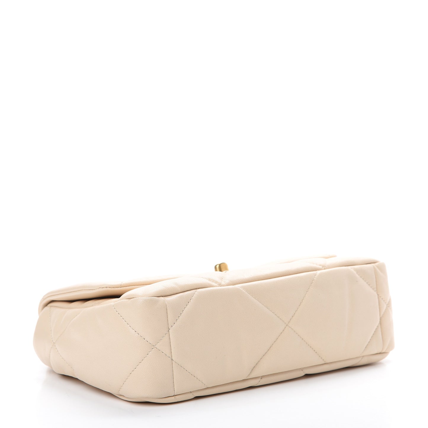 Lambskin Quilted Medium 19 Flap Light Beige