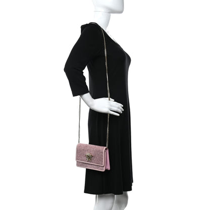 Versace Vitello Crystal Palazzo Evening Bag Pink 3 of 12