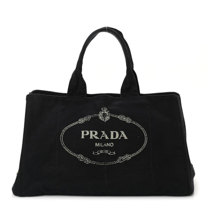 Prada Canapa Logo Tote Black 1 of 12