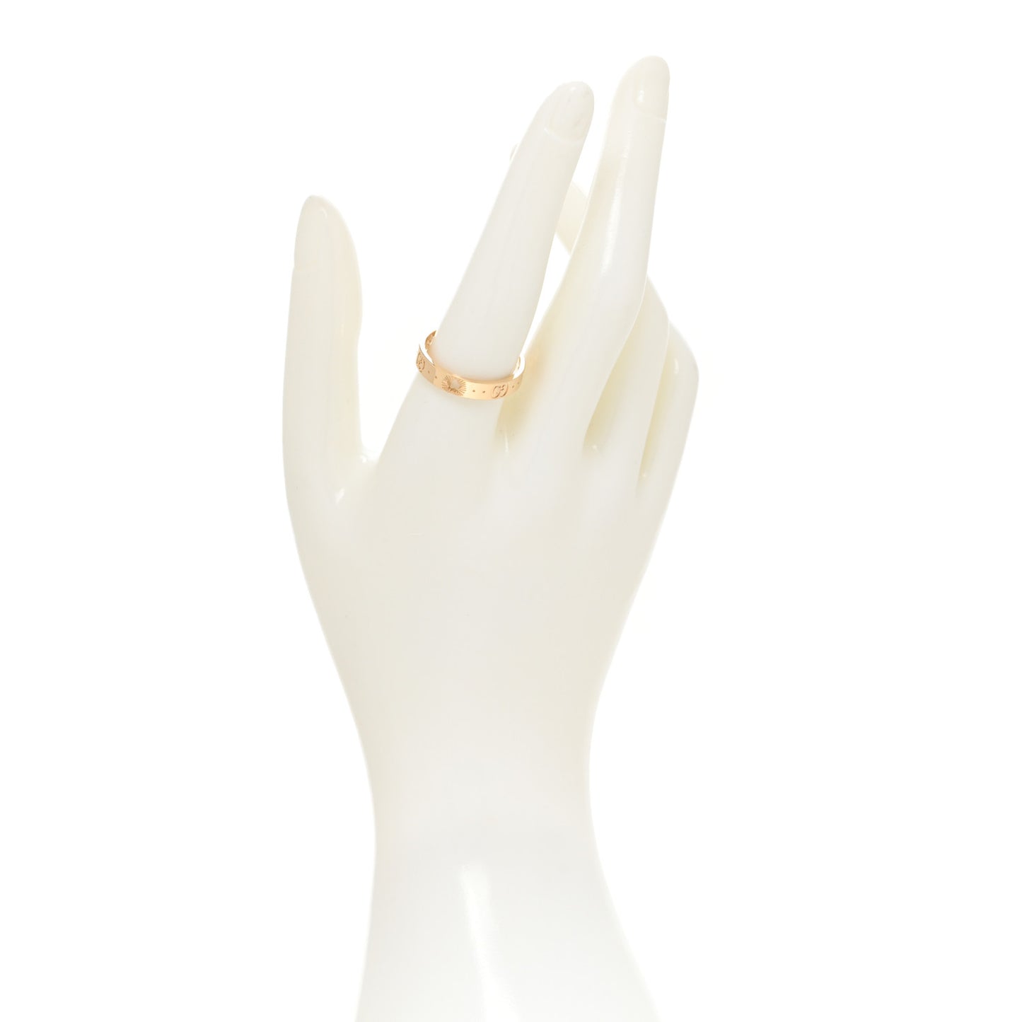 18K Yellow Gold Icon Stars Band Ring 62 10