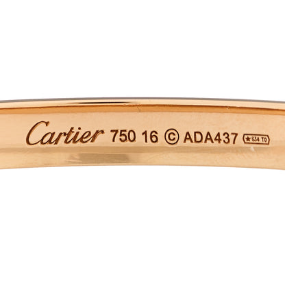 Cartier 18K Pink Gold LOVE Bracelet 16 3 of 8
