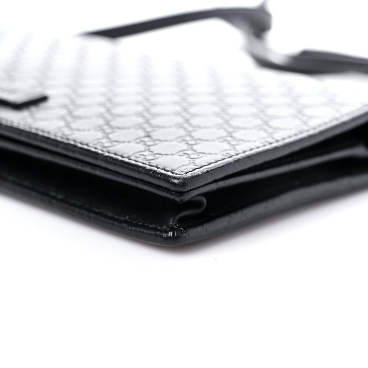 Microguccissima Crossbody Wallet Black