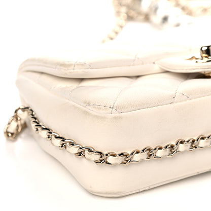 Chanel Lambskin Quilted Mini My Precious Flap White 8 of 23
