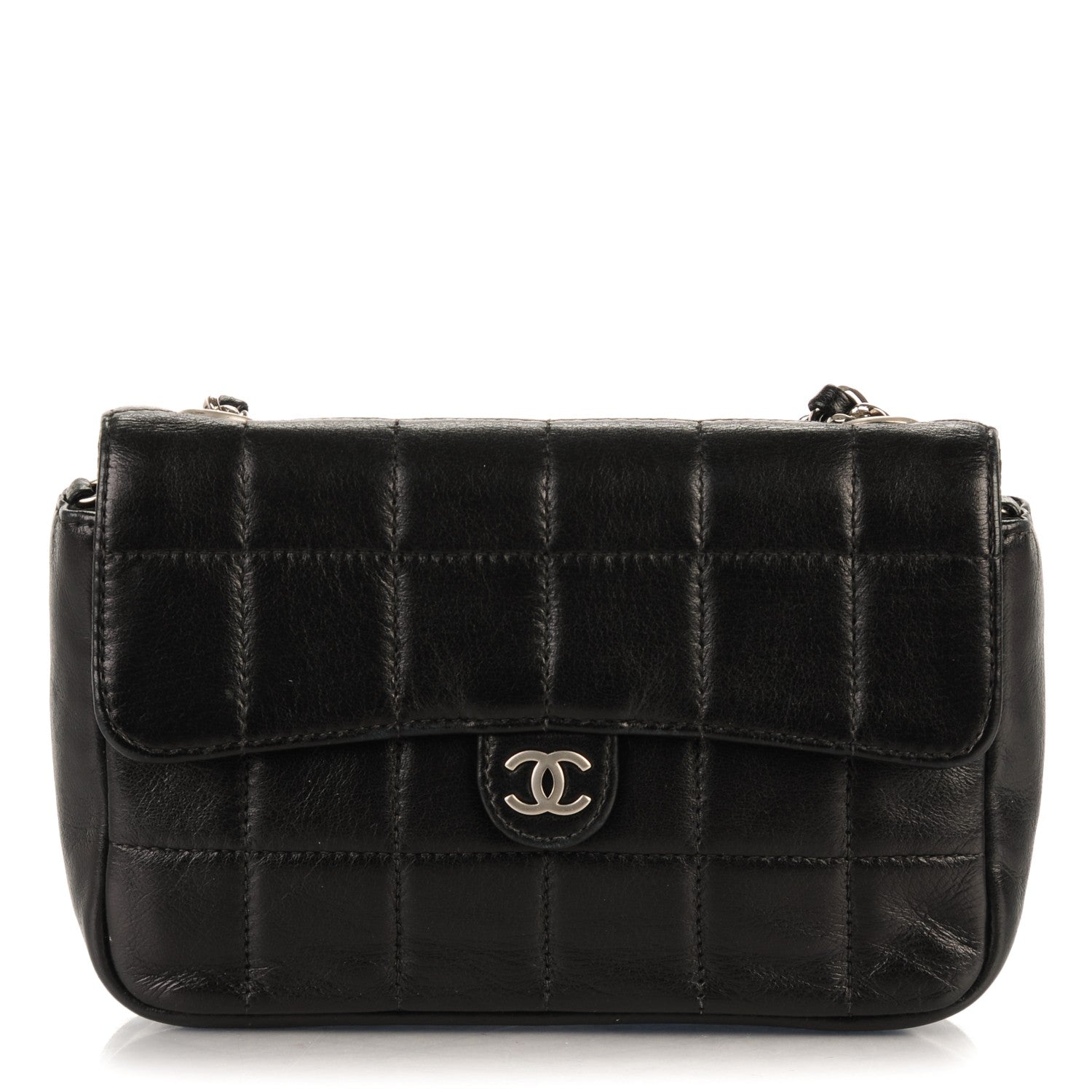 Chanel Lambskin Quilted Chocolate Bar Mini Flap Black 1 of 8