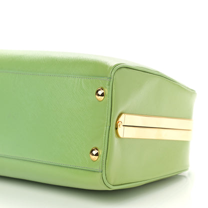 Prada Saffiano Vernice Pyramid Bag Acquamarina 11 of 12