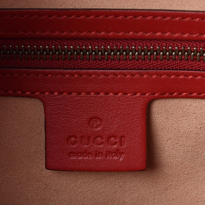 Gucci Calfskin Matelasse Medium GG Marmont Tote Hibiscus Red 9 of 10