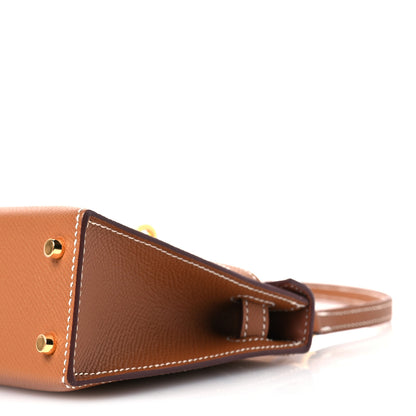 Hermes Epsom Mini Kelly Sellier 20 Gold 10 of 11