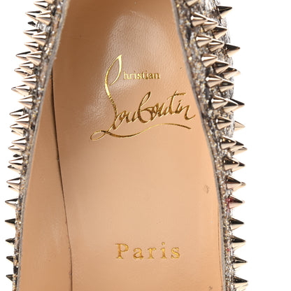 Christian Louboutin Glitter Eve Studded Escarpic 100 Pumps 35.5 Roccia Colombe Metal 7 of 7