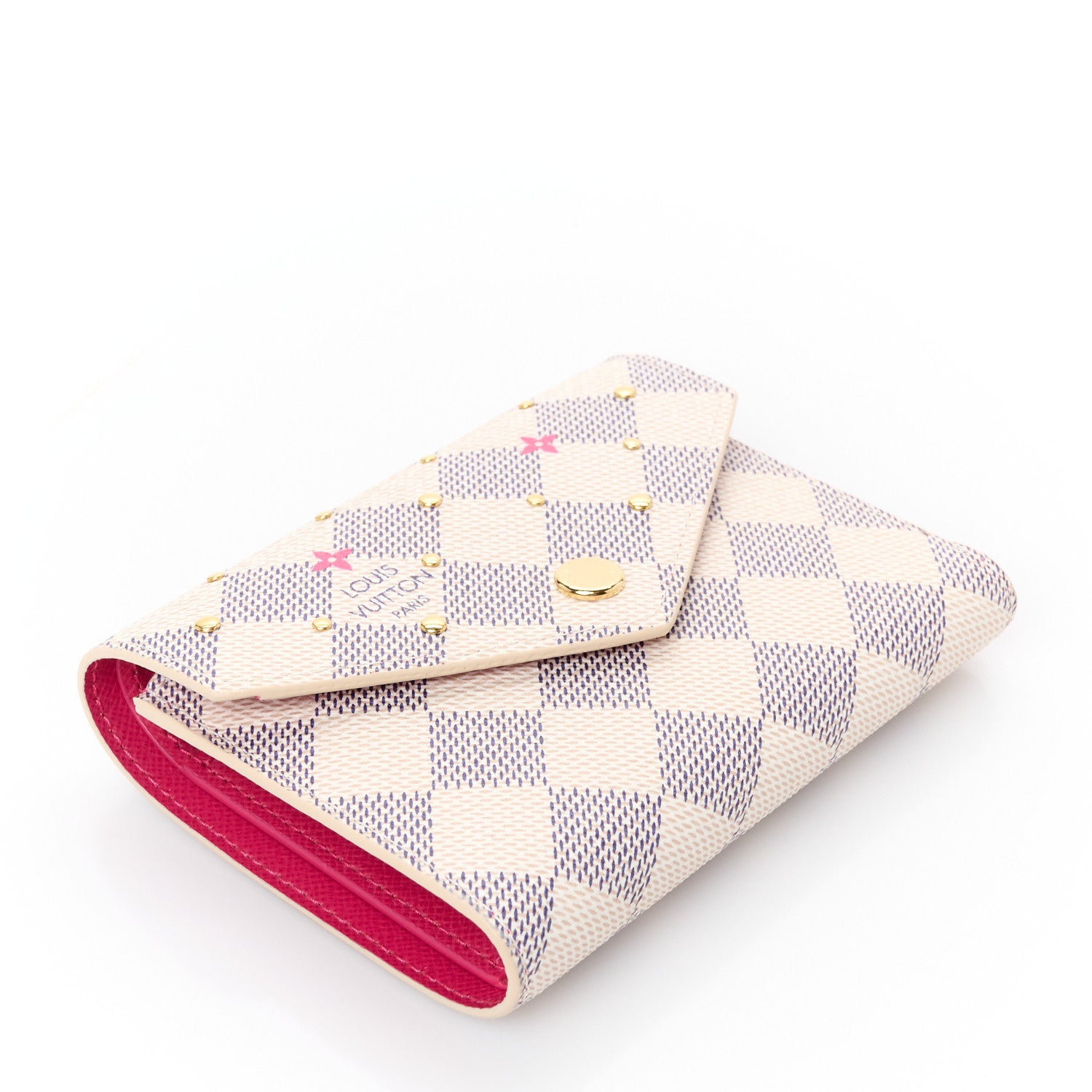 Louis Vuitton Damier Azur Studded Victorine Wallet 4 of 9