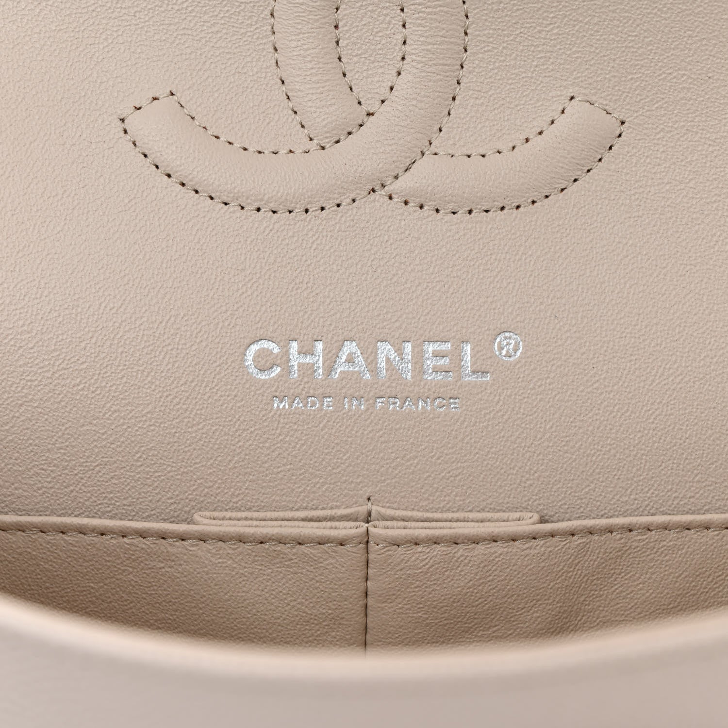 Chanel Caviar Quilted Medium Double Flap Ivory 6 of 11