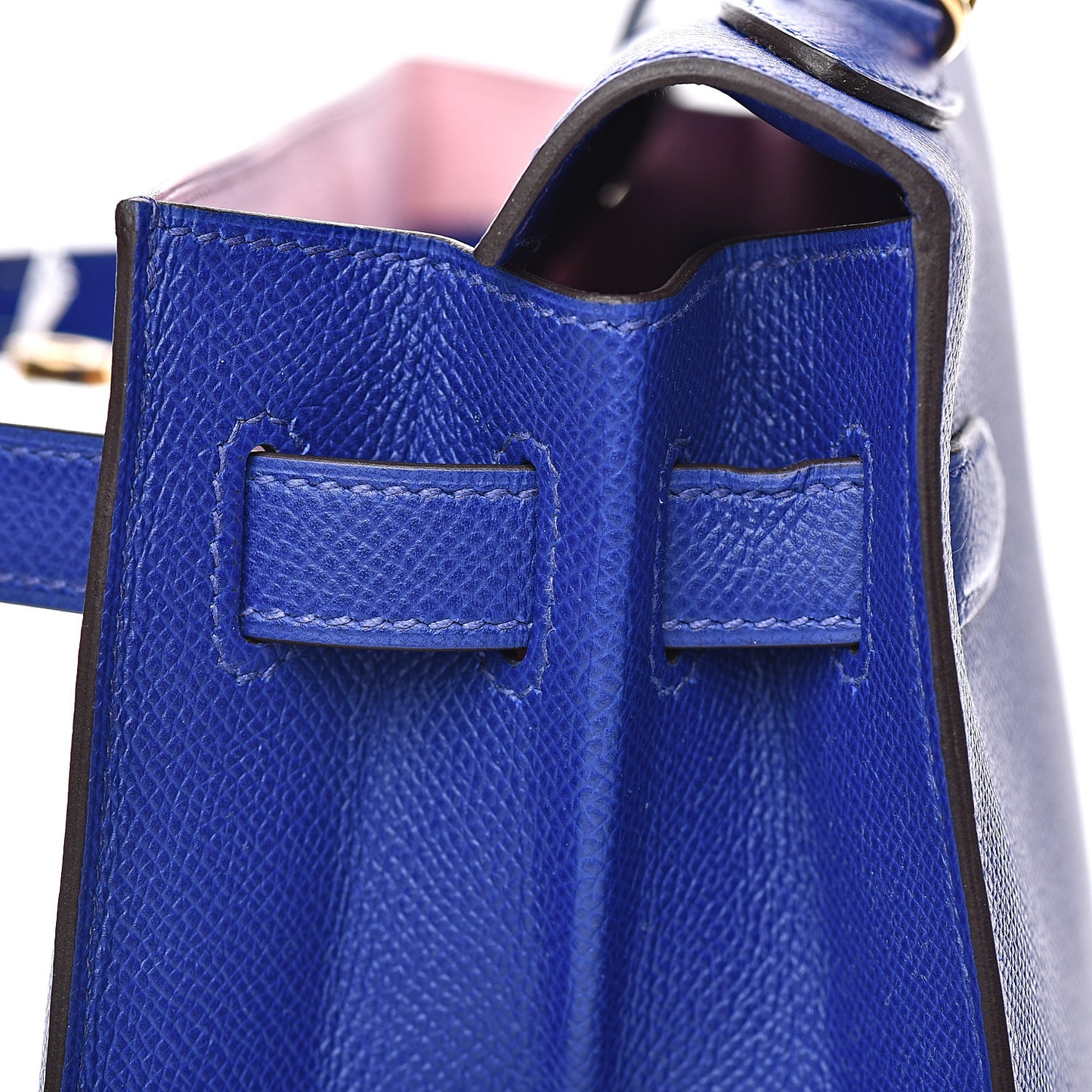 Epsom Horseshoe Kelly Sellier 32 Bleu Electrique Rose Sakura