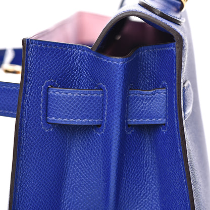 Hermes Epsom Horseshoe Kelly Sellier 32 Bleu Electrique Rose Sakura 20 of 31