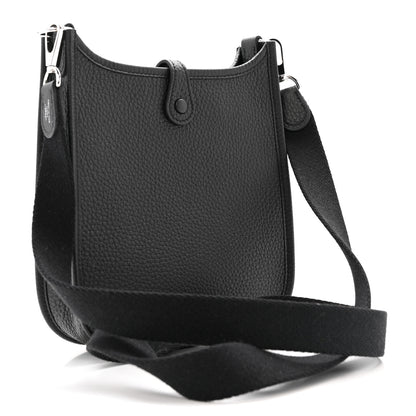 Hermes Taurillon Clemence Evelyne TPM Black 3 of 12