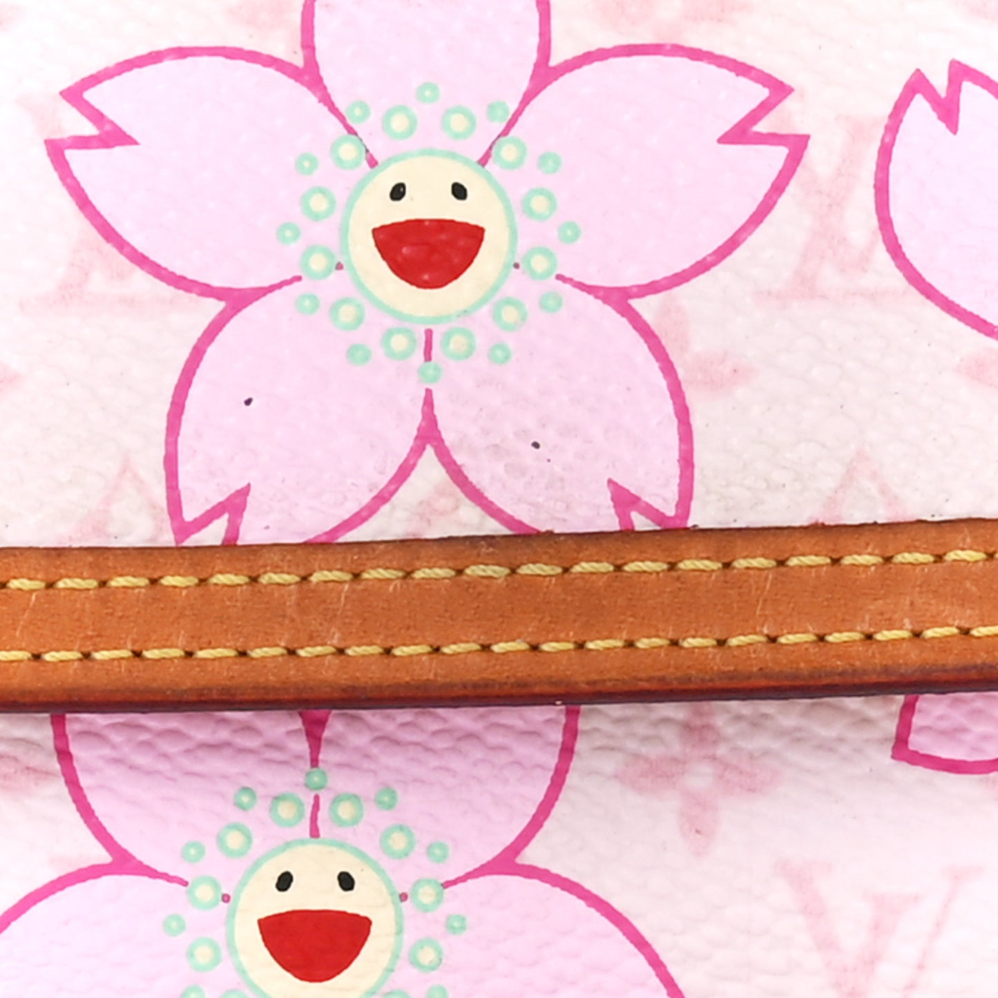 Monogram Cherry Blossom Porte-Monnaie Plat Coin Purse Pink
