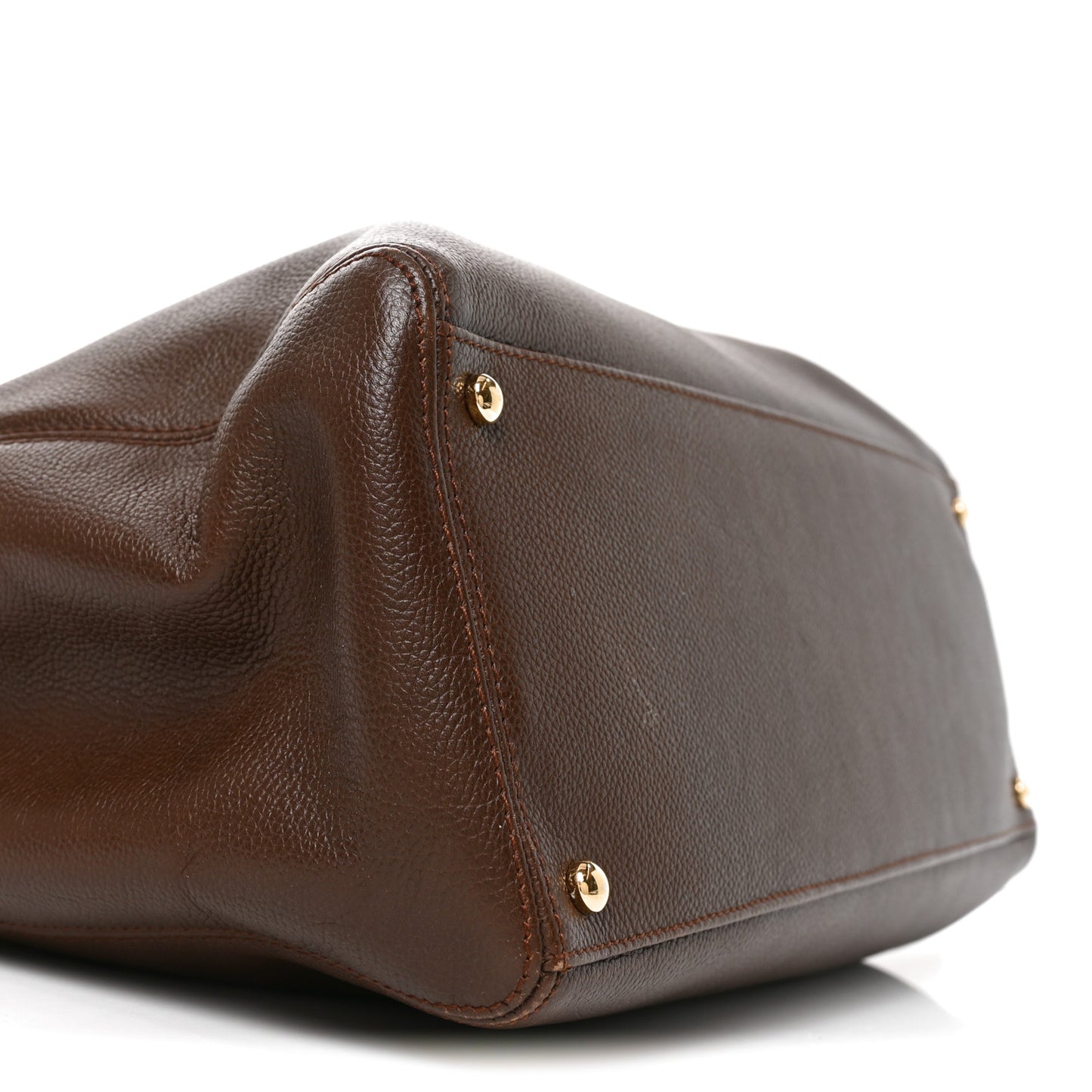 Calfskin Cerf Executive Shopper Tote Brown
