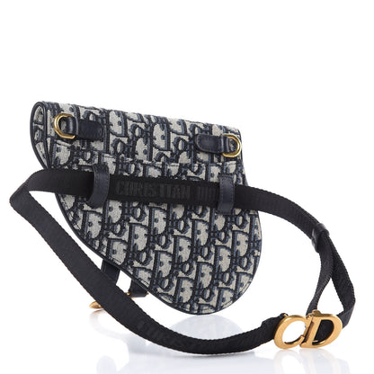 Christian Dior Oblique Saddle Belt Bag Blue 3 of 6
