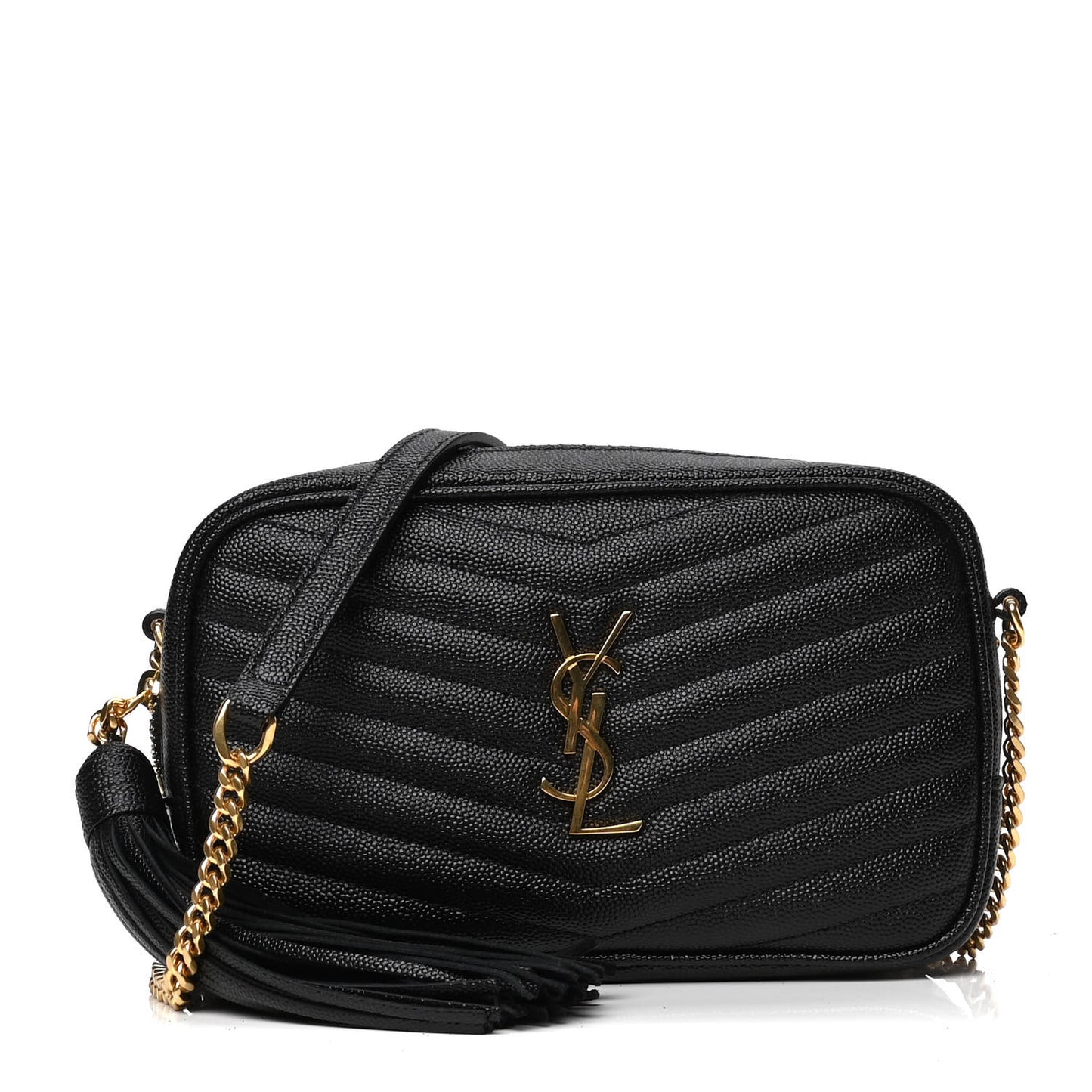 Grain De Poudre Matelasse Monogram Mini Lou Camera Bag Black