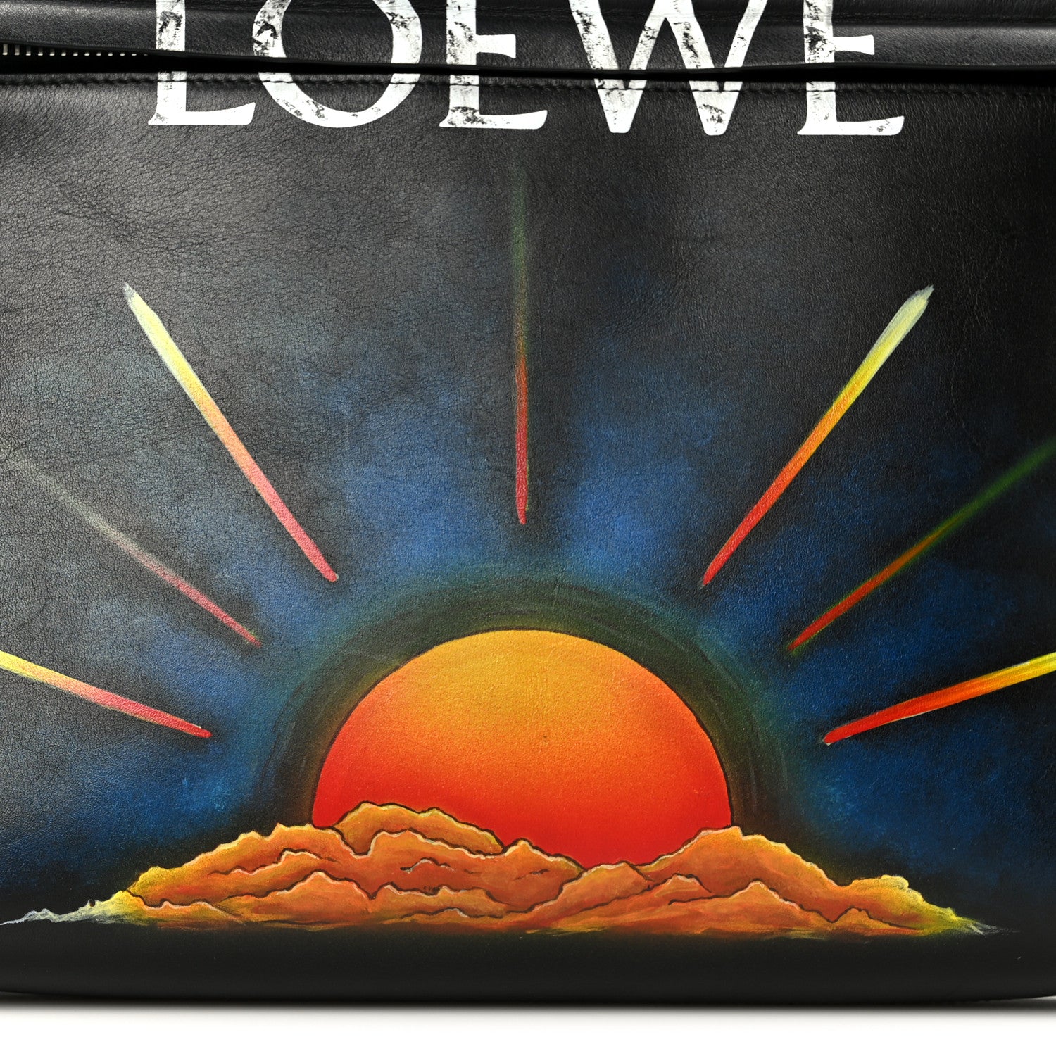 Loewe Calfskin Sol Negro T Pouch Bag Black 9 of 9