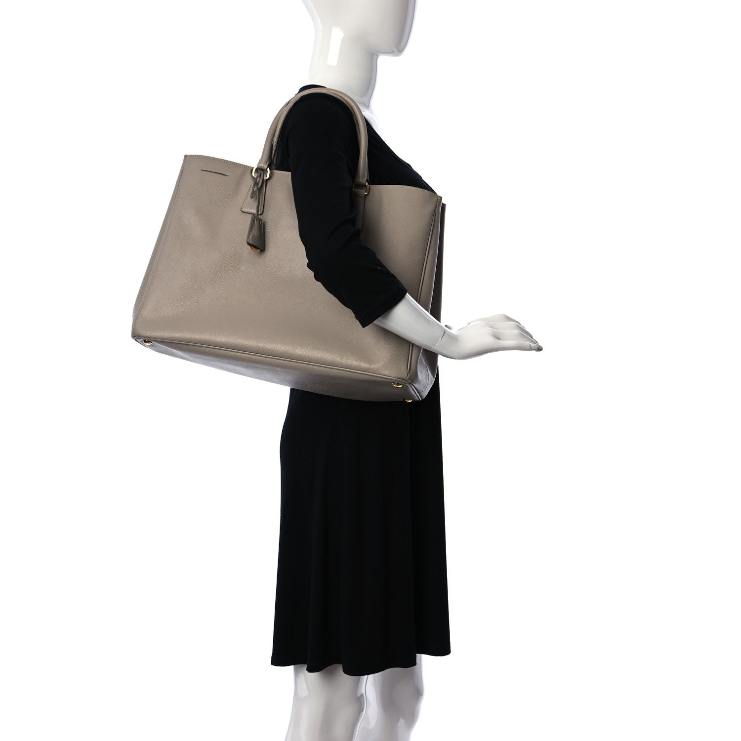 Prada Saffiano Lux Medium Tote Pomice 3 of 12