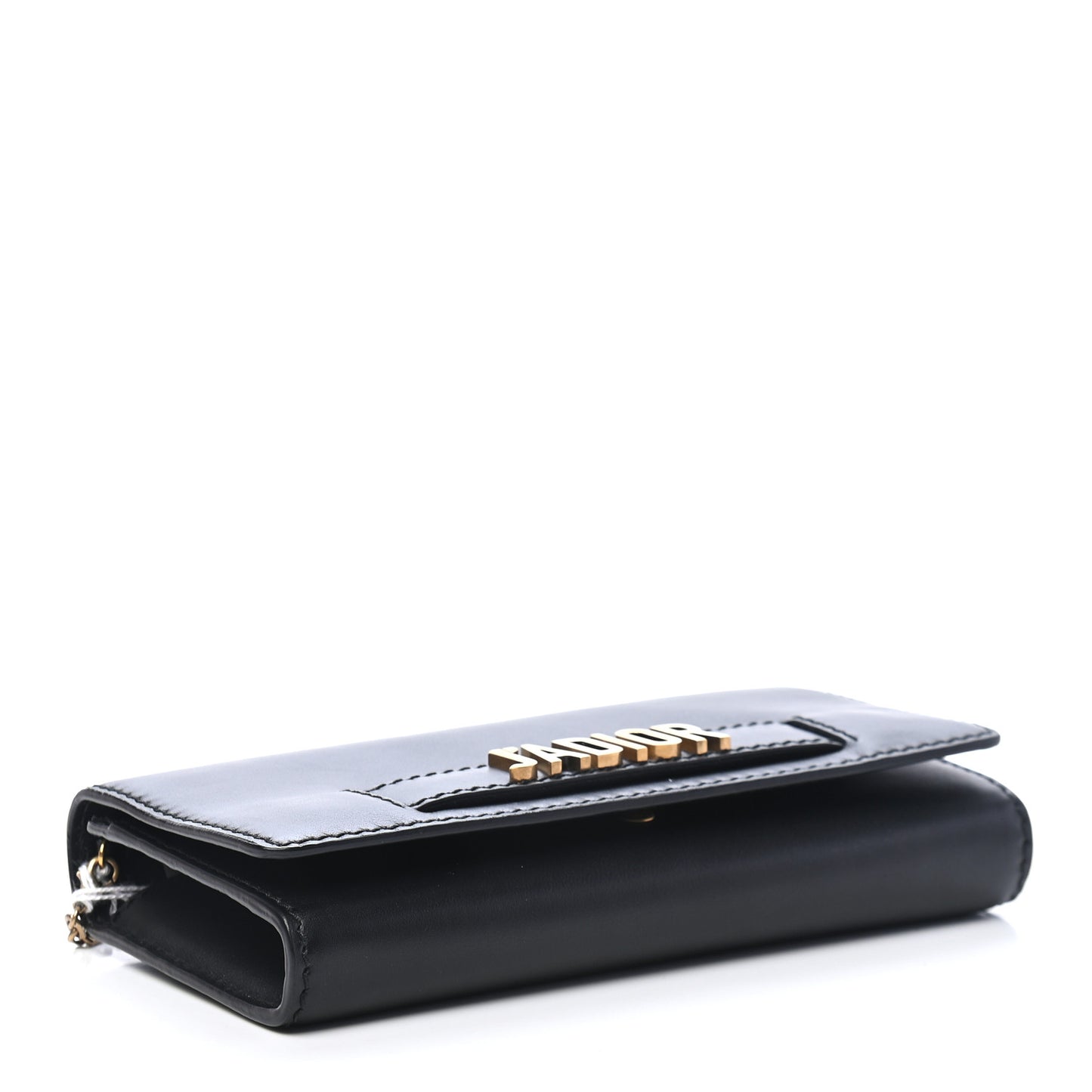Smooth Calfskin J'adior Croisiere Chain Wallet Black