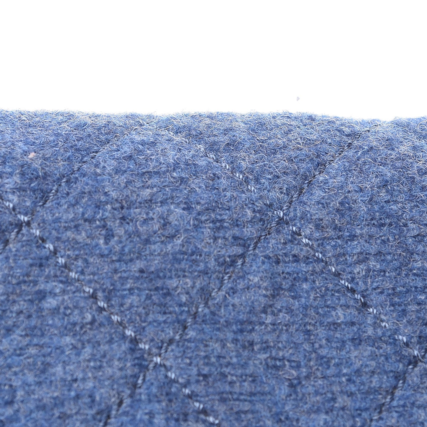 Wool Quilted Medium Edelweiss Single Flap Blue