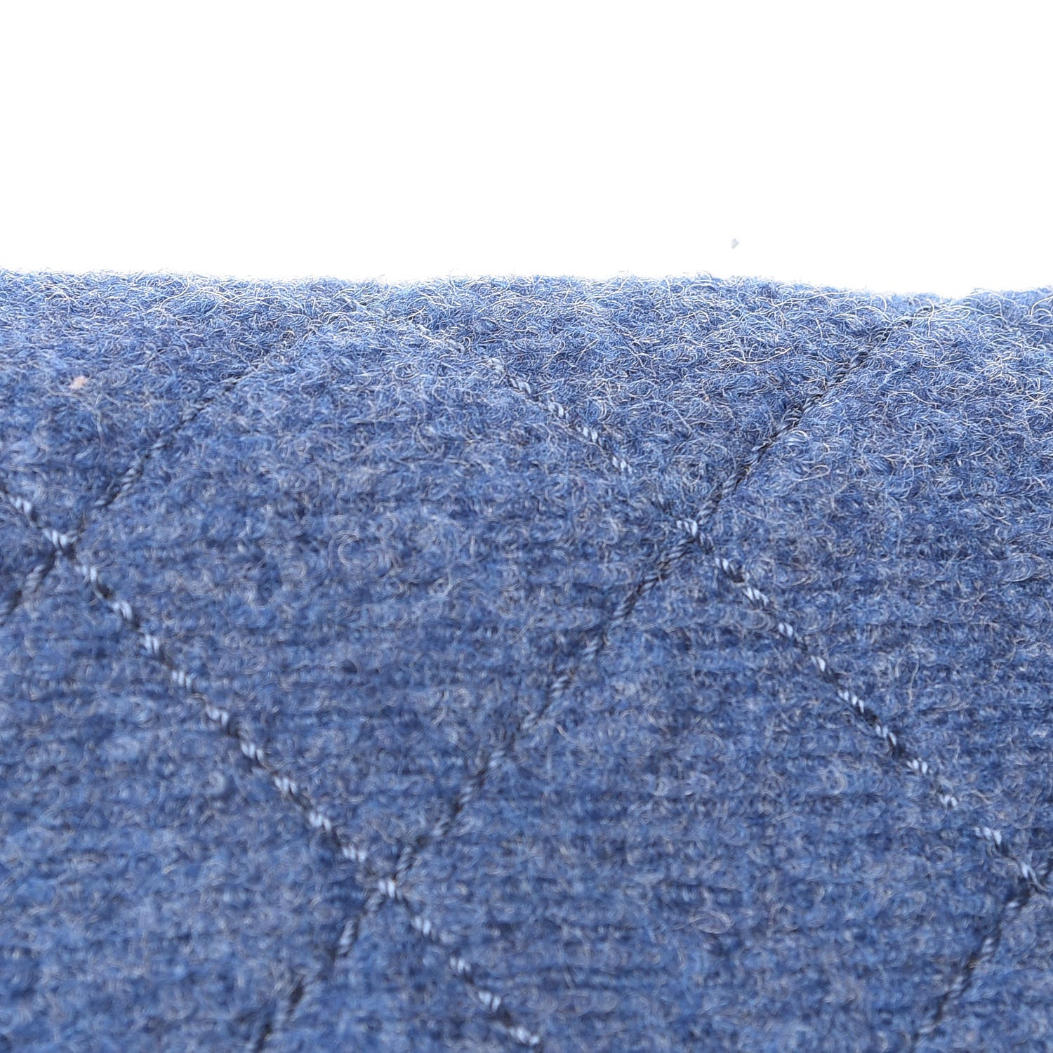 Chanel Wool Quilted Medium Edelweiss Single Flap Blue 10 of 11