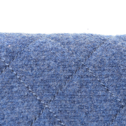 Chanel Wool Quilted Medium Edelweiss Single Flap Blue 10 of 11