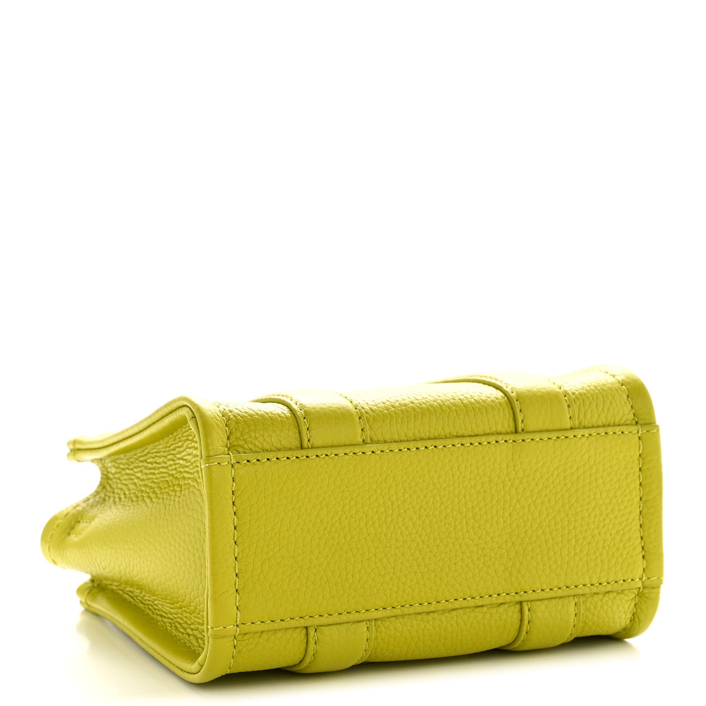 Grained Calfskin Micro The Tote Bag Citronelle