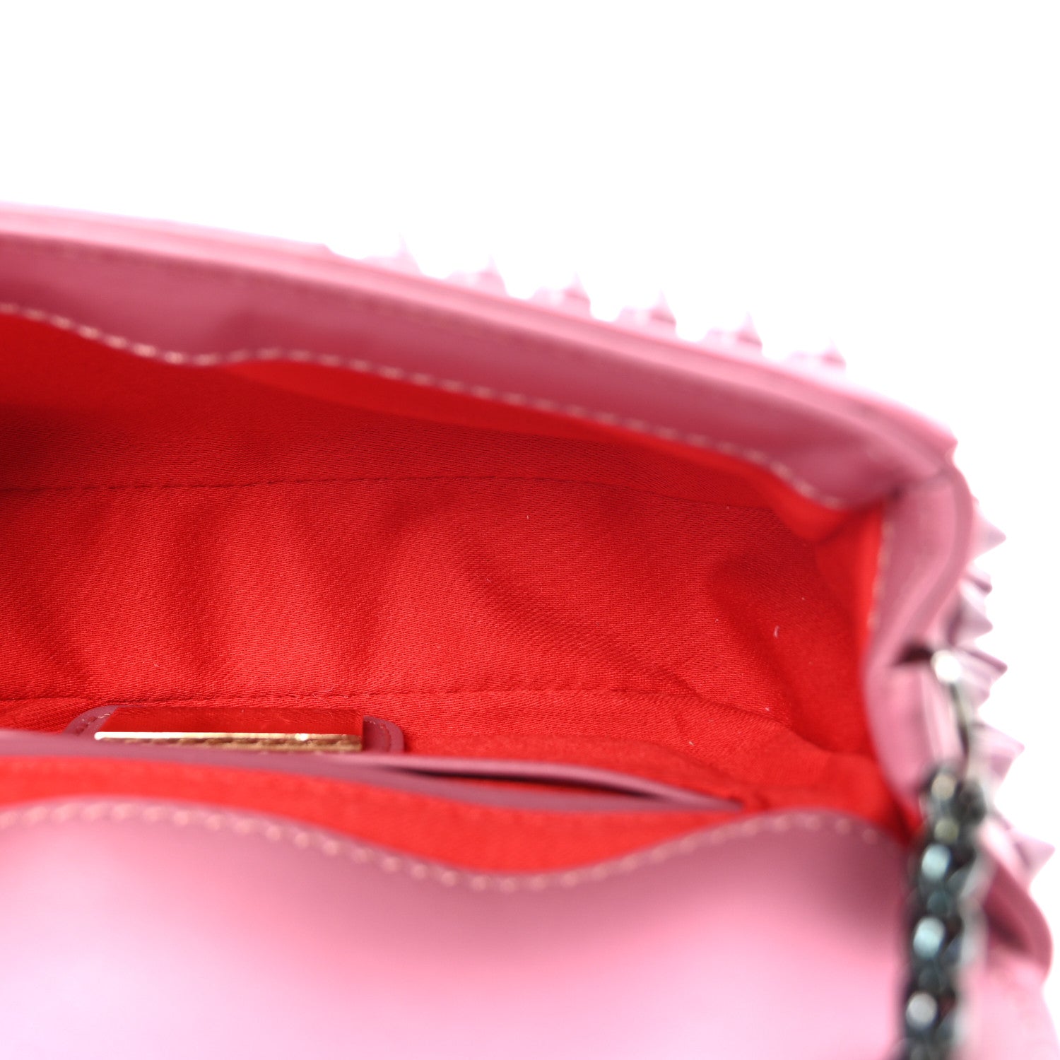 Christian Louboutin Calfskin Patent Spiked Sweety Charity Crossbody Bag Rosette 4 of 9