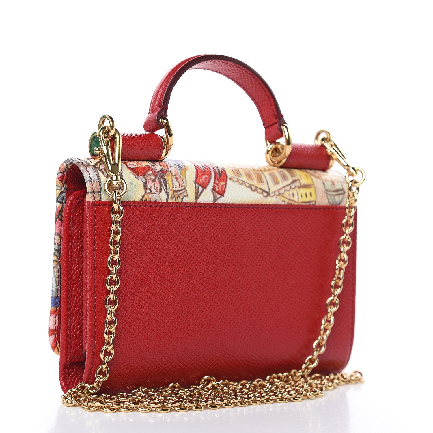 Dolce & Gabbana Dauphine Printed Mini Von Bag Multicolor Red 3 of 9