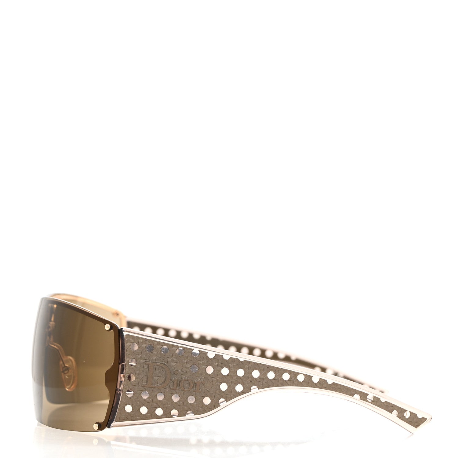 Christian Dior Quadrille Sunglasses Gold Beige 3 of 7