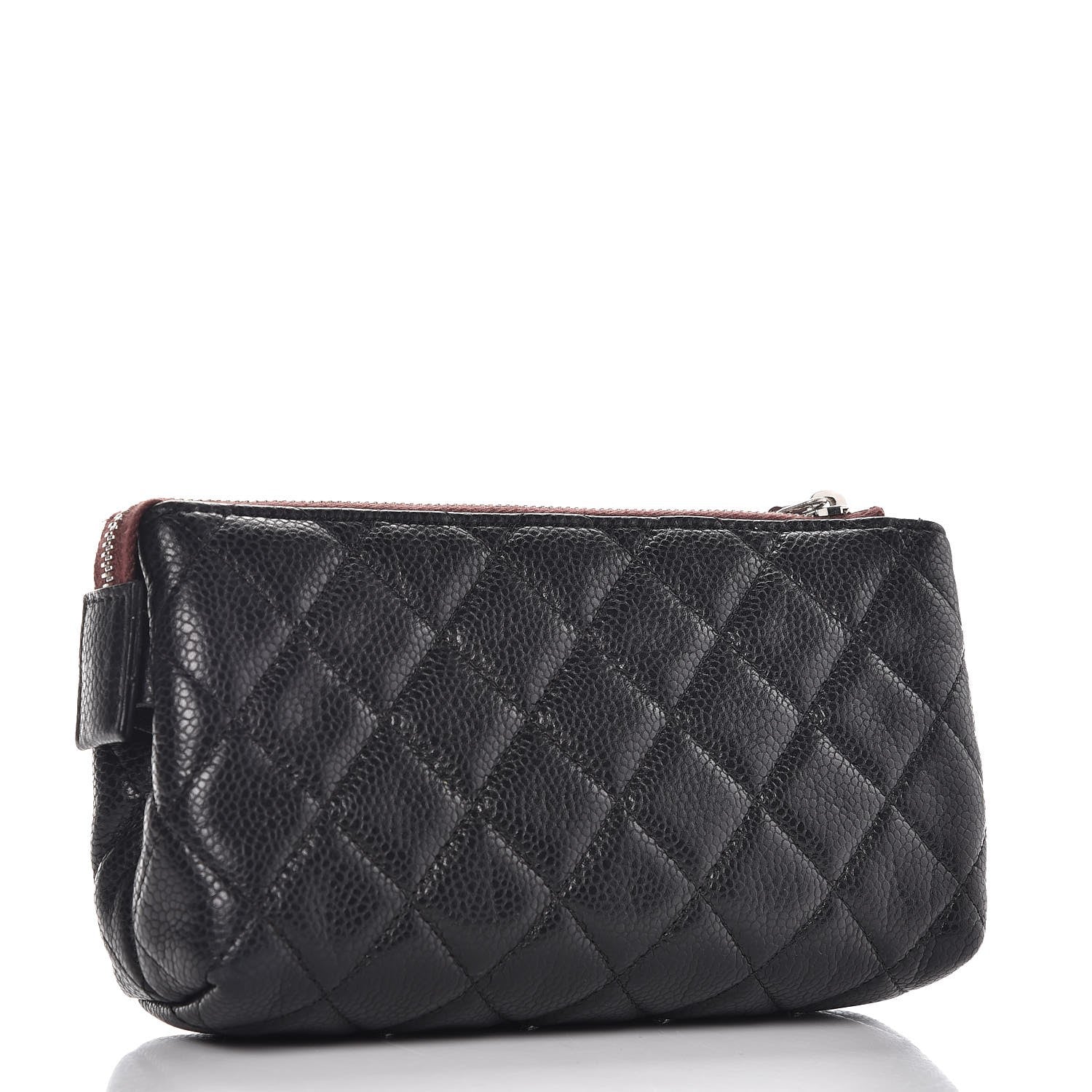 Chanel Caviar Quilted Small Cosmetic Case Black 3 of 8