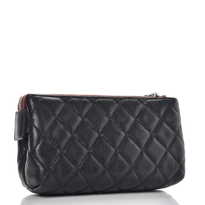 Chanel Caviar Quilted Small Cosmetic Case Black 3 of 8