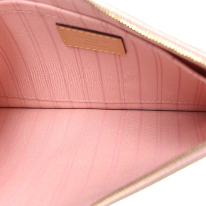 Louis Vuitton Damier Azur Neverfull MM GM Pochette Rose Ballerine 5 of 7