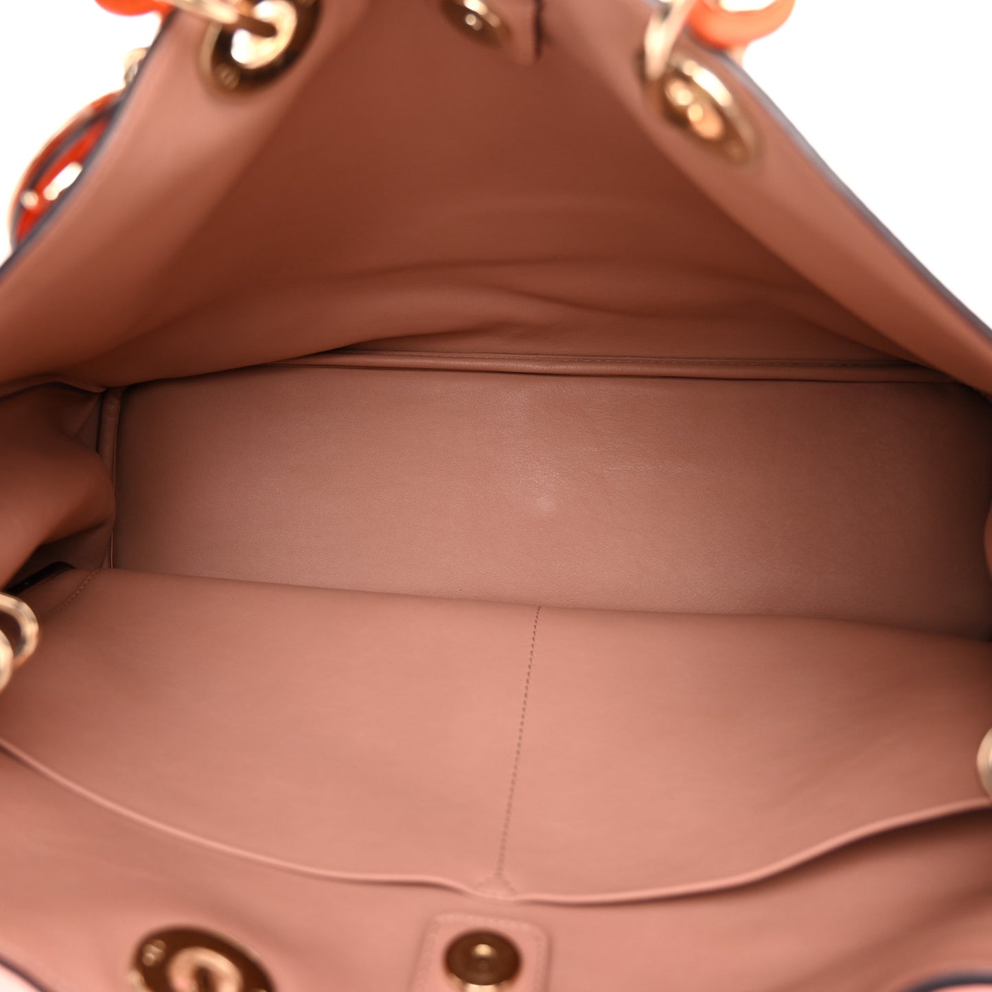 Smooth Calfskin Large Diorissimo Tote Orange