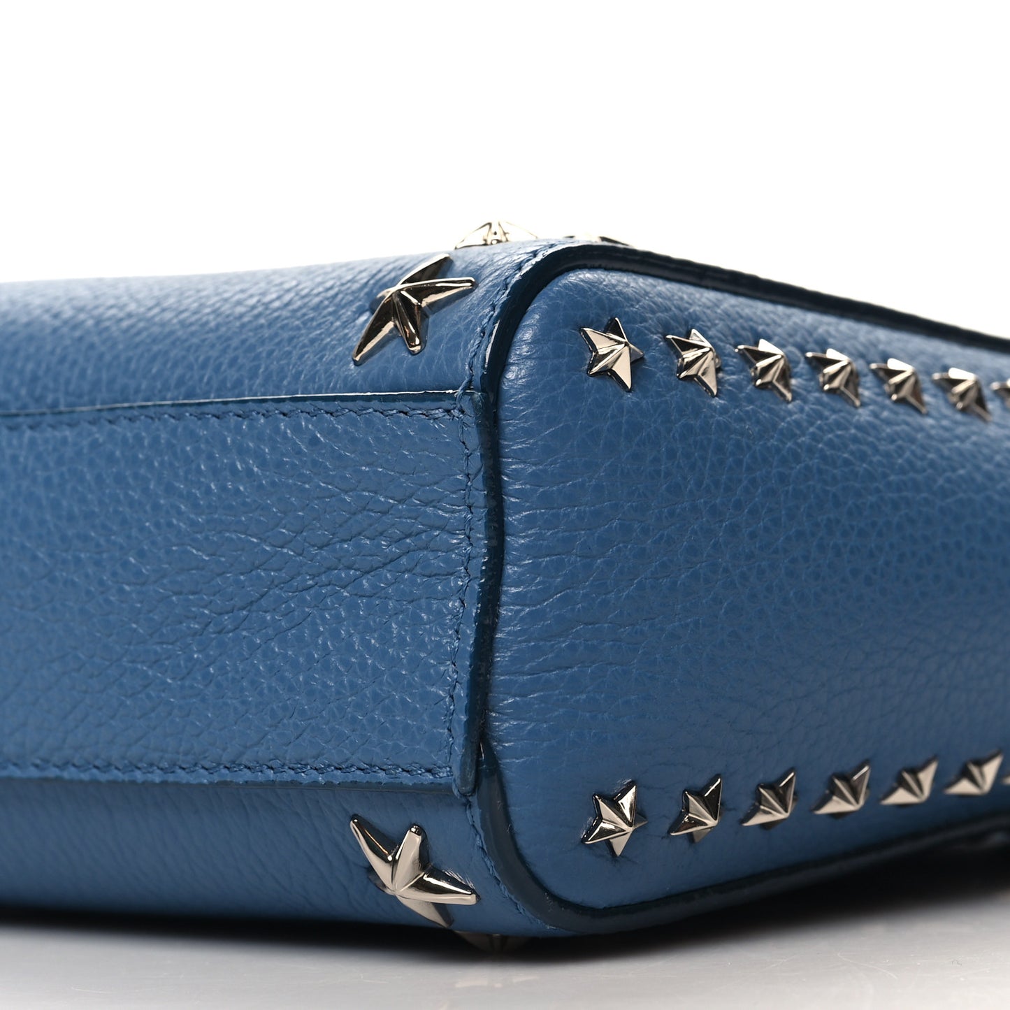 Soft Grainy Calfskin Star Studded Mini Pegasi Tote Butterfly Blue