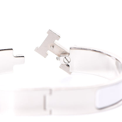 Hermes Enamel Narrow Clic Clac H Bracelet PM White 5 of 5