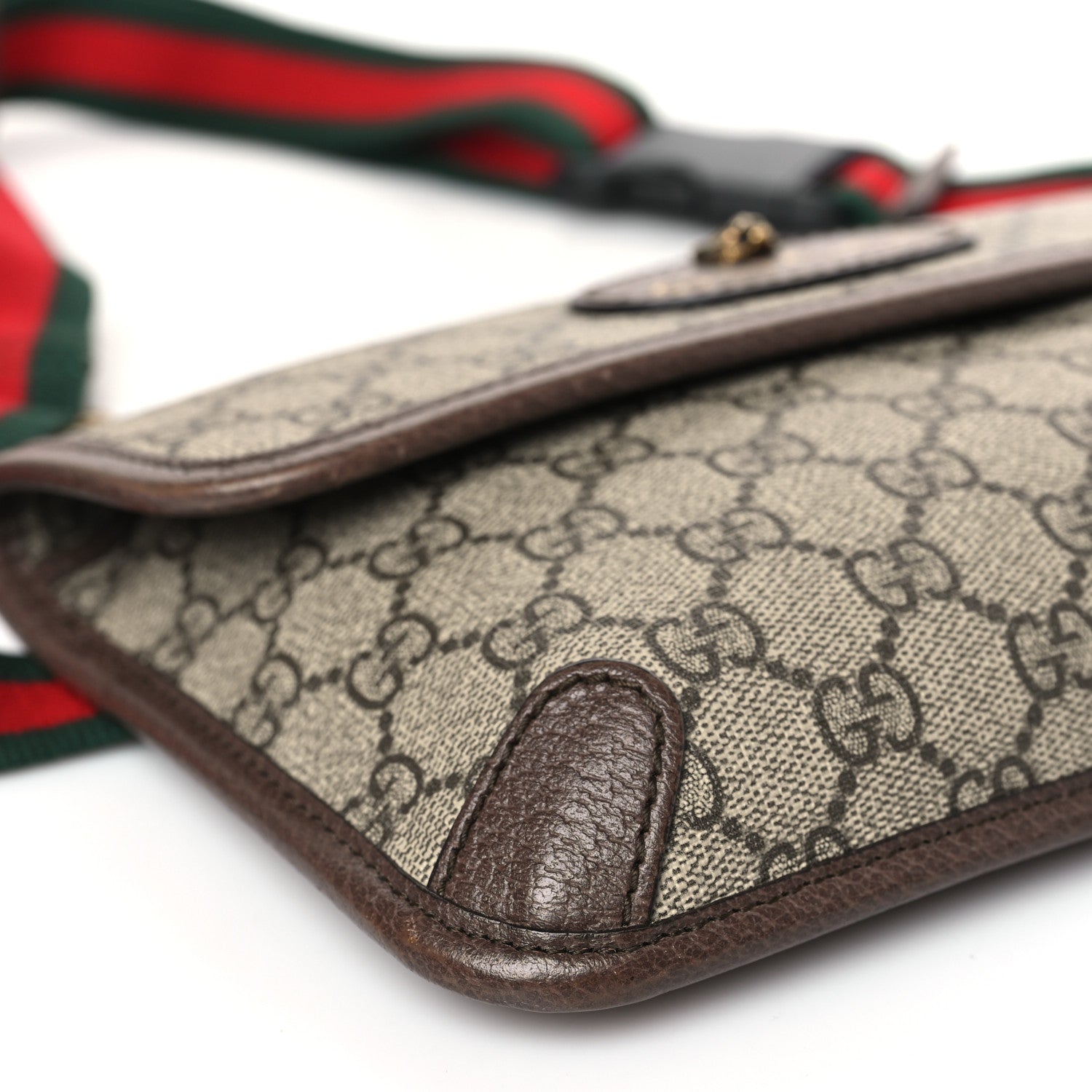 Gucci GG Supreme Monogram Neo Vintage Web Belt Bag Brown 8 of 9