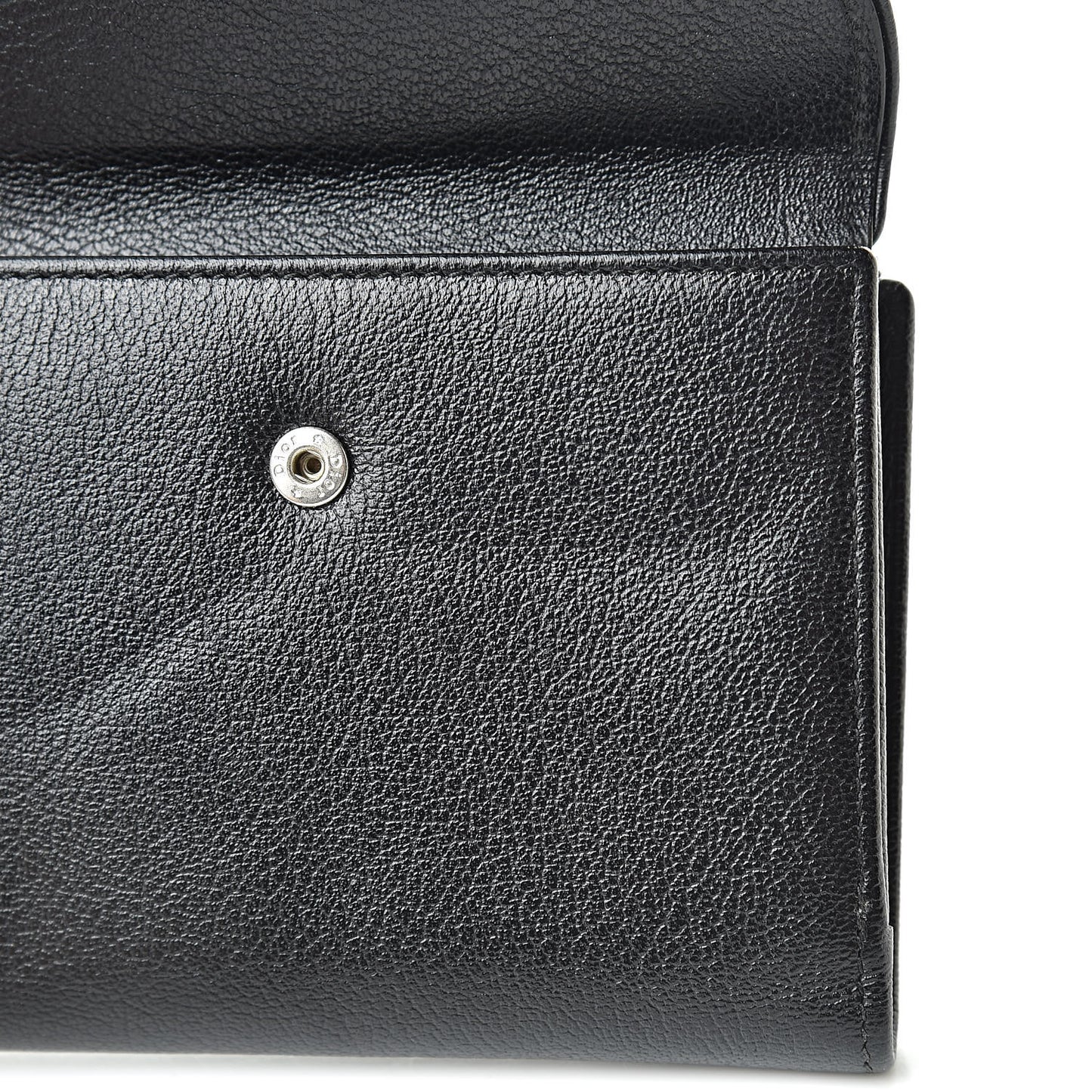 Goatskin Saddle Compact Wallet Black