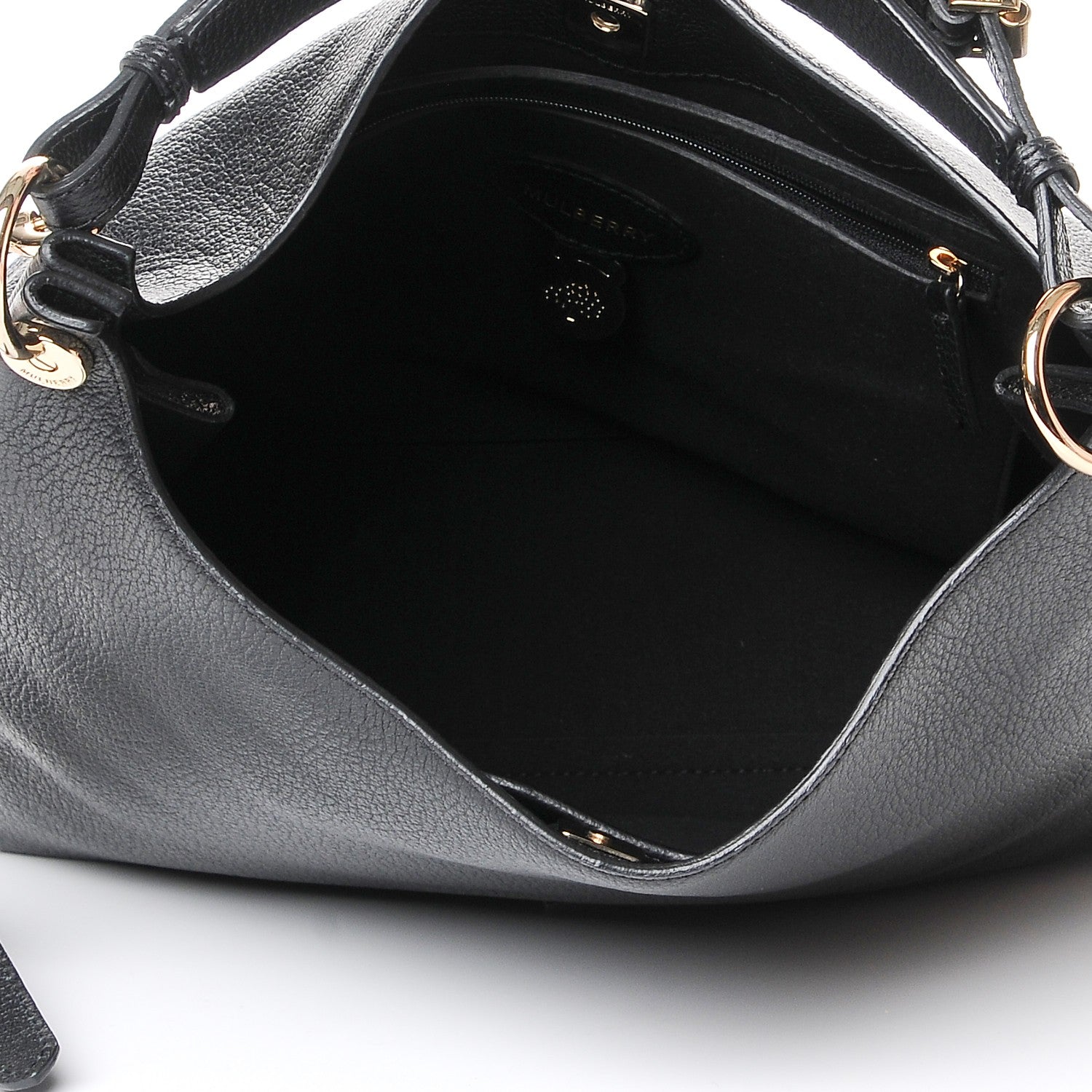 Mulberry Goat Printed Calfskin Small Freya Hobo Black 6 of 10