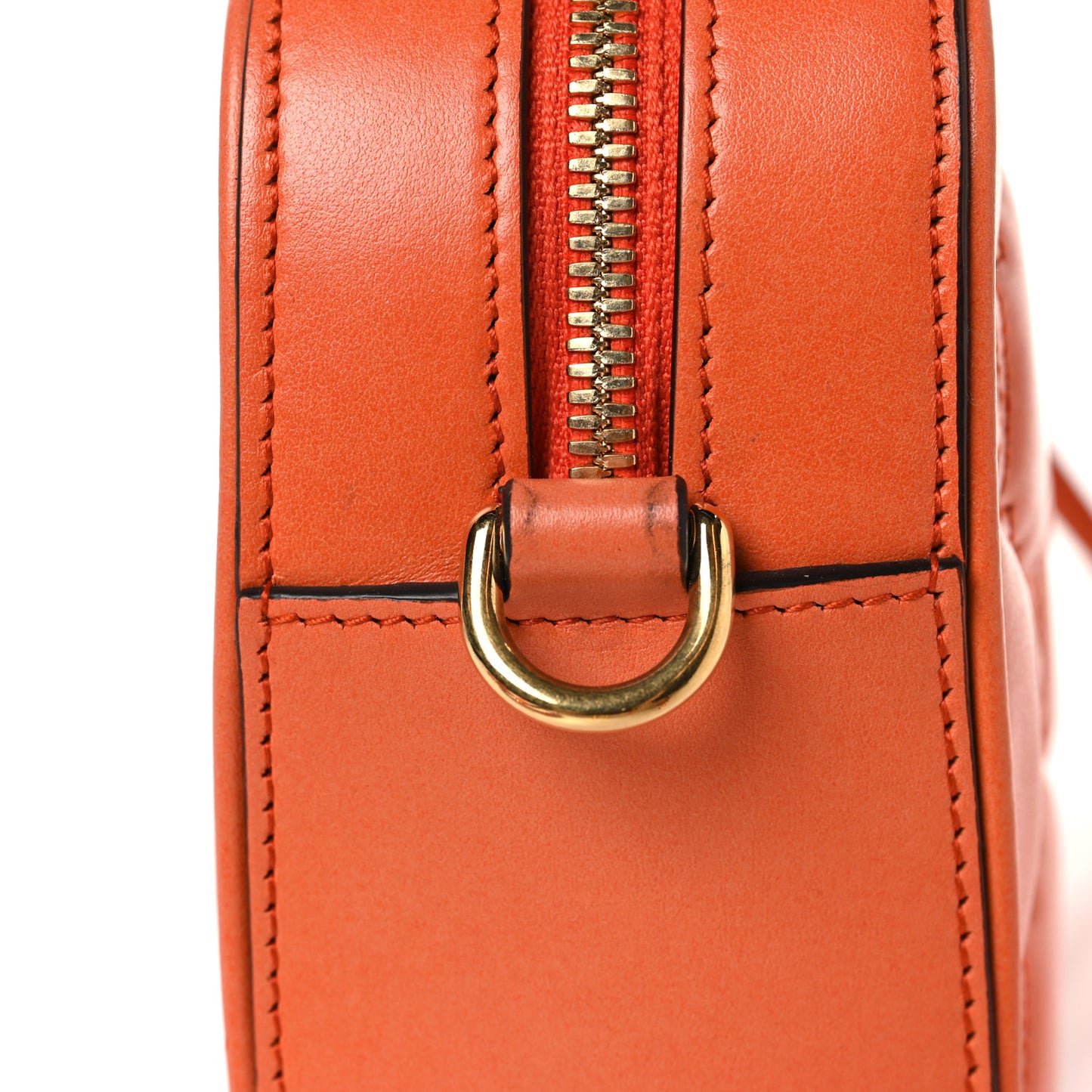 Calfskin GG Matelasse Shoulder Bag Spring Orange Natural